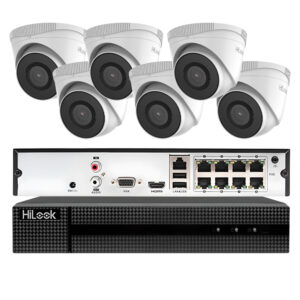 Zestaw monitoringu IP PoE HiLook 6 kamer 2MPx