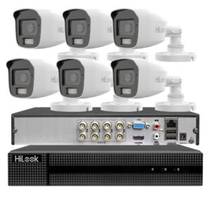 Zestaw monitoringu analogowy HiLook 6 kamer 5MPx