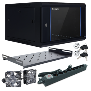 Zestaw Szafa RACK 6U 600x450 wisząca + akcesoria RL-4506WRE Racktel