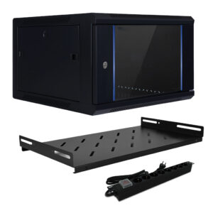 Szafa RACK 6U 600x450 wisząca + akcesoria