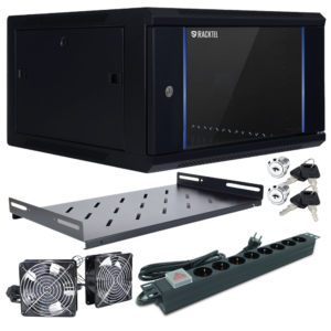 Zestaw Szafa RACK 4U 600x450 wisząca + akcesoria RL-4504WRE Racktel