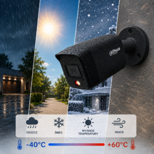 Zestaw do monitoringu Dahua 2x IPC-HFW1639TC-A-IL-0280B-S6-BLACK odporność na warunki atmosferyczne