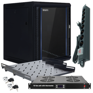 Zestaw Szafa RACK 18U 600x450 wisząca + akcesoria RL-4518WRE Racktel