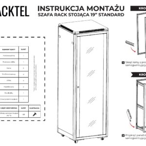 Szafa Rack 41U Racktel RL-6641SRE instrukcja montażu 1z2