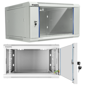 szafa rack 6U szara do firmy, szafa teletechniczna Rack Racktel RL-4506WRE-G