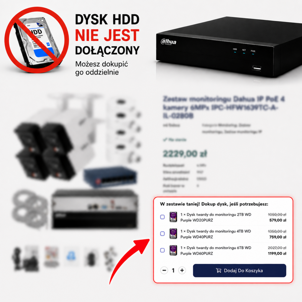 Zestaw do monitoringu jaki dysk dokup dysk do monitoringu