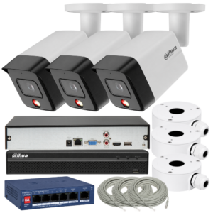 Zestaw do monitoringu Dahua 3 kamery do domu monitoring domu jednorodzinnego IPC-HFW1639TC-A-IL-0280B-S6