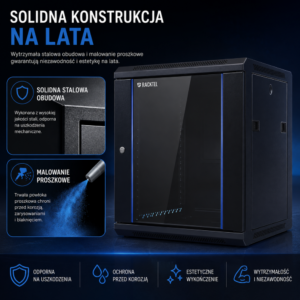 Szafa Rack wisząca 15U 19 cali do monitoringu RL-4515WRE Racktel