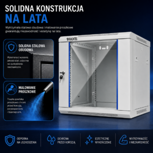 Szafa rack 6U solidna i malowana proszkowo szafa rack Racktel RL-4506WRE-G