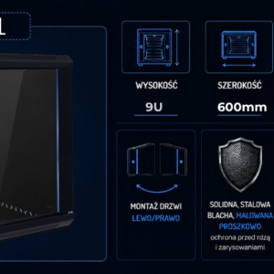 Szafa rack 9U do monitoringu Racktel RL-4509WRE