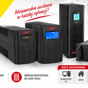 Zasilacz UPS baner opisujący możliwości zasilaczy awaryjnych UPST1200VAL-LCD