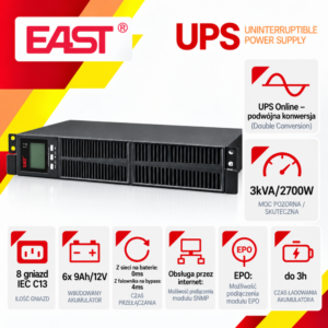 Zasilacza UPS do szafy rack UPSRT3000VAS-LCD