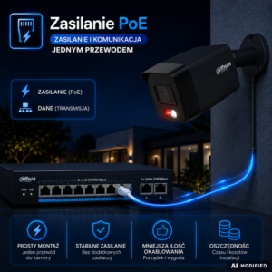 Zestaw monitoringu Dahua 8MPx 12 kamer IPC-HFW1839TC-A-IL-0280B-S6-BLACK poe