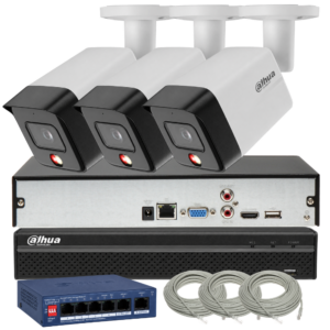 Monitoring Dahua 3 kamery 8MPx IPC-HFW1839TC-A-IL-0280B-S6