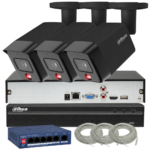 Monitoring Dahua 8Mpx 3 kamery czarne IPC-HFW1839TC-A-IL-0280B-S6-BLACK