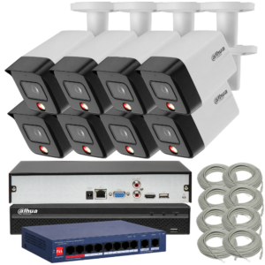 Zestaw monitoringu Dahua 8MPx 8 kamer IPC-HFW1839TC-A-IL-0280B-S6