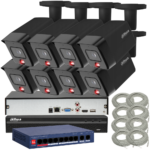 Zestaw monitoringu Dahua 8MPx 8 kamer IPC-HFW1839TC-A-IL-0280B-S6-BLACK