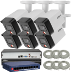 Zestaw monitoringu Dahua 8MPx 6 kamer IPC-HFW1839TC-A-IL-0280B-S6