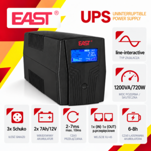 ups zasilacz awaryjny EAST UPST1200VAL-LCD wszystkie możliwości