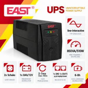 ups zasilacz awaryjny EAST UPST850VAL-LED-wszystkie możliwości