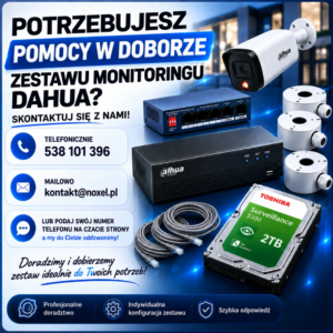 Kamera IP Dahua IPC-HFW1839TC-A-IL-0280B-S6-BLACK 8MPx wycena zestawu monitoringu Dahua