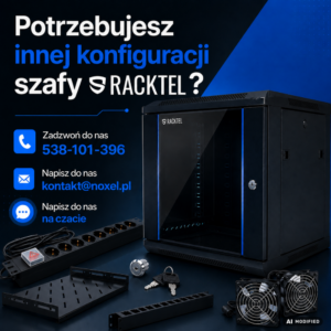 Szafa Rack 18U 600x600 Racktel RL-6818SR inna konfiguracja