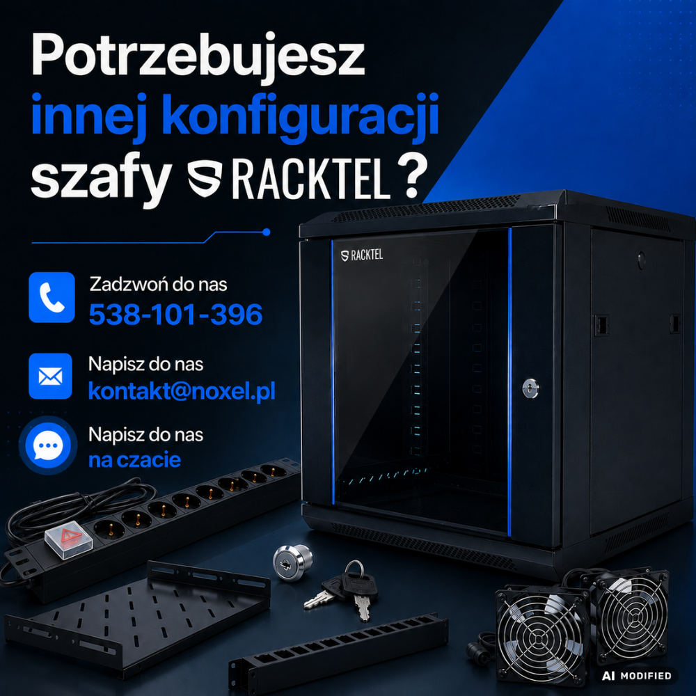 Szafa Rack 18U 600x600 Racktel RL-6818SR inna konfiguracja