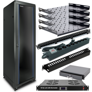 Szafa Rack 42U 600x600 Racktel RL-6642SR zestaw