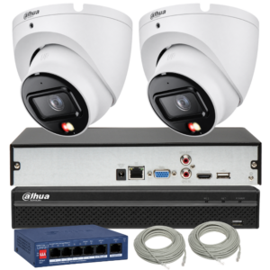 Zestaw monitoringu Dahua 2 kamery 8MPx IPC-HDW1839T-A-IL-0280B-S6
