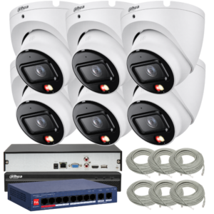 Zestaw monitoringu Dahua 6 kamer 8MPx IPC-HDW1839T-A-IL-0280B-S6