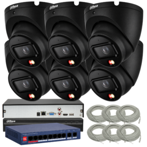 Zestaw monitoringu Dahua 6 kamer 8MPx IPC-HDW1839T-A-IL-0280B-S6-BLACK