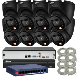 Zestaw monitoringu Dahua 8 kamer 8MPx IPC-HDW1839T-A-IL-0280B-S6-BLACK