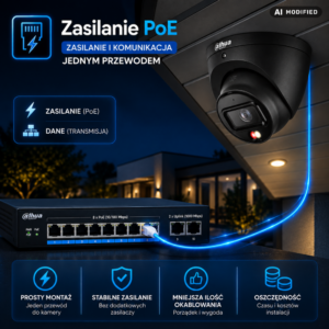 Zestaw monitoringu Dahua 8 kamer 8MPx IPC-HDW1839T-A-IL-0280B-S6-BLACK zasilanie PoE